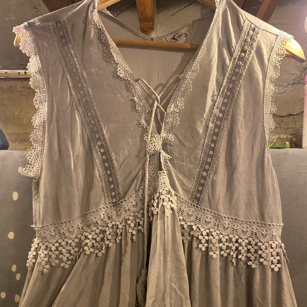 Tank Blouse with lil tie front closure